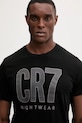 CR7 Cristiano Ronaldo piżama bawełniana czarny 8730.41.2613
