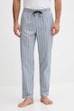 Lindbergh spodnie piżamowe bawełniane wzorzyste niebieski 30.997529