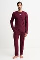 Fila piżama bawełniana bawełna bordowy FPW1232