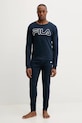 Fila pijamale de bumbac set bleumarin FPW1235