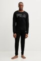 Fila piżama bawełniana nadruk czarny FPW1235