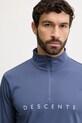 Descente longsleeve funkcyjny CHEST LOGO T-NECK niebieski DW5FLT01MU