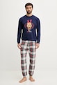 United Colors of Benetton piżama wzorzyste granatowy 3DKE4P034