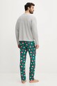 United Colors of Benetton piżama bawełniana szary 3P054P033