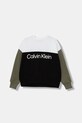 Calvin Klein Jeans gyerek melegítőfelső pamutból pamut fekete IB0IB02523.9BYA