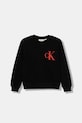 Dětská bavlněná mikina Calvin Klein Jeans IB0IB02526.9BYA černá AW25