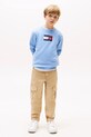 Хлопчик Дитяча бавовняна кофта Tommy Hilfiger KB0KB09741.128.176.9BYA блакитний
