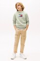 Chłopiec Tommy Hilfiger bluza bawełniana dziecięca KB0KB09741.128.176.9BYA turkusowy