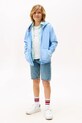 Chłopiec Tommy Hilfiger bluza bawełniana dziecięca KB0KB09750.9BYA niebieski