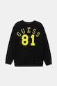 Guess gyerek melegítőfelső pamutból L5YQ03.KAD74.9BYA fekete AW25