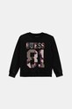 Guess bluza bawełniana dziecięca aplikacja czarny L5YQ07.KA6R4.9BYA