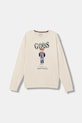 Детская хлопковая кофта Guess хлопок бежевый L5YQ21.KAD74.9BYA