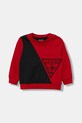 Guess bluza bawełniana dziecięca wzorzyste czerwony N5YQ04.KA6R4.9BYA