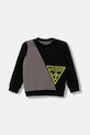 Guess bluza bawełniana dziecięca wzorzyste czarny N5YQ04.KA6R4.9BYA