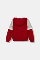 Guess kardigan bawełniany dziecięcy N5YR02.Z0150.9BYA czerwony AW25