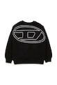 Diesel hanorac de bumbac pentru copii SROBMEGOVALD OVER SWEAT-SHIRT print negru J02274