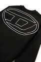 Παιδική βαμβακερή μπλούζα Diesel SROBMEGOVALD OVER SWEAT-SHIRT μαύρο J02274