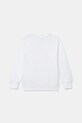 Diesel hanorac de bumbac pentru copii SPATCH OVER SWEAT-SHIRT J02482 alb AW25