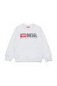Diesel bluza bawełniana dziecięca SDROPS OVER SWEAT-SHIRT nadruk biały J02483