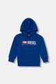 Otroški pulover Diesel SDROPSHOOD OVER SWEAT-SHIRT S kapuco modra J02485