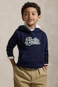 Detská mikina Polo Ralph Lauren s kapucňou tmavomodrá 322979467001