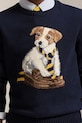Polo Ralph Lauren hanorac de bumbac pentru copii 323978392001 bleumarin