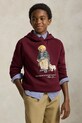 Παιδική μπλούζα Polo Ralph Lauren στάμπα μπορντό 323979491001
