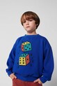 Bobo Choses bluza bawełniana dziecięca Roll The Dice nadruk niebieski 225AC030