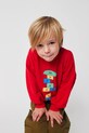 Bobo Choses bluza bawełniana dziecięca Hopscotch nadruk czerwony 225AC036