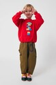 Bobo Choses bluza bawełniana dziecięca Hopscotch czerwony 225AC036