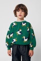 Дитяча бавовняна кофта Bobo Choses La Oca візерунок зелений 225AC037