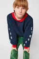 Bobo Choses bluza bawełniana dziecięca nadruk granatowy 225AC042