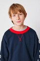 Bobo Choses bluza bawełniana dziecięca 225AC042 granatowy