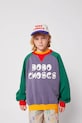 Bobo Choses bluza bawełniana dziecięca nadruk szary 225AC137