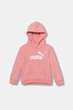 Puma bluza dziecięca ESS No. 1 Logo Hoodie FL PS z kapturem różowy 684931
