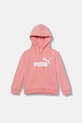 Dětská mikina Puma ESS No. 1 Logo Hoodie FL PS s kapucí růžová 684931