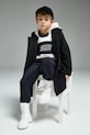 Detská bavlnená mikina Emporio Armani tmavomodrá EB000770.AF16135