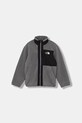 The North Face bluza polarowa dziecięca B YUMIORI FULL ZIP JACKET bez kaptura szary NF0A8AZGRPI1