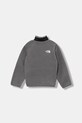 Otroški pulover iz flisa The North Face B YUMIORI FULL ZIP JACKET NF0A8AZGRPI1 siva AW25