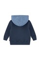 Βαμβακερή μπλούζα μωρού Levi's KNIT DENIM ZIP UP 6EN725 σκούρο μπλε AW25