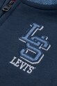 Αγορίστικα Βαμβακερή μπλούζα μωρού Levi's KNIT DENIM ZIP UP 6EN725 σκούρο μπλε