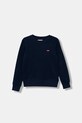Παιδική μπλούζα Levi's MINI LOGO CREWNECK SWEATSH χωρίς κουκούλα σκούρο μπλε 9EE331.B