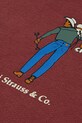 Chłopiec Levi's bluza dziecięca SADDLE MAN HOODIE 9EN717 bordowy