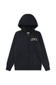 Dětská mikina Levi's LEGENDARY FULL ZIP HOODIE s kapucí černá 9EN722