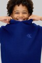 Băieți Calvin Klein Jeans hanorac de bumbac pentru copii IB0IB02577.9BYA albastru
