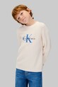 Дитячий бавовняний светр Calvin Klein Jeans бавовна бежевий IB0IB02598.9BYA