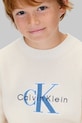 Chłopiec Calvin Klein Jeans sweter bawełniany dziecięcy IB0IB02598.9BYA beżowy