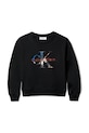 Calvin Klein Jeans gyerek melegítőfelső pamutból IB0IB02562.9BYA fekete AW25