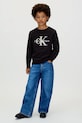 Παιδική μπλούζα Calvin Klein Jeans IB0IB02585.9BYA μαύρο