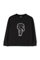Παιδική μπλούζα Karl Lagerfeld Z30637.86.108 μαύρο AW25